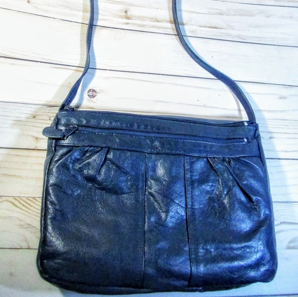 Contessa Bags Vintage Contessa Blue Leather Crossbody Bag Poshmark